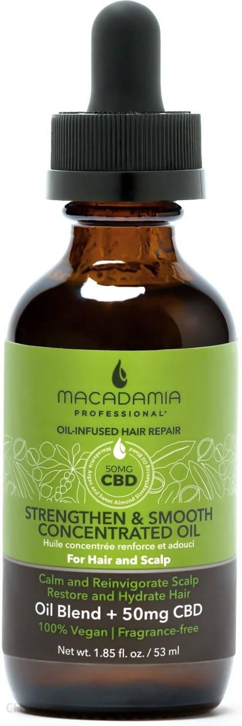 Macadamia Strenghten & Smooth Concentated Oil + CBD Skoncentrowany Olejek Do Włosów i Skóry Głowy 53ml