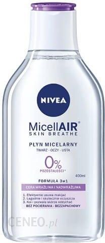 Nivea Micellair Skin Breathe Pielęgnujący Płyn Micelarny Do Cery Wrażliwej I Nadwrażliwej 400 Ml
