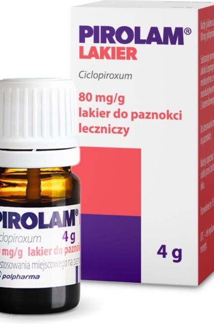 Pirolam lakier do paznokci leczniczy 80 mg/g butelka 4 g